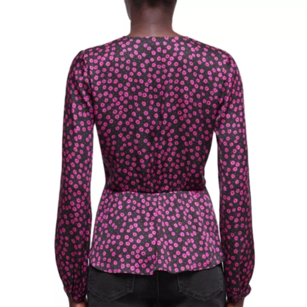 🖤💖 NWT The Kooples Daisy Dots Printed Peplum Top | $215 Retail! - Picture 4 of 10